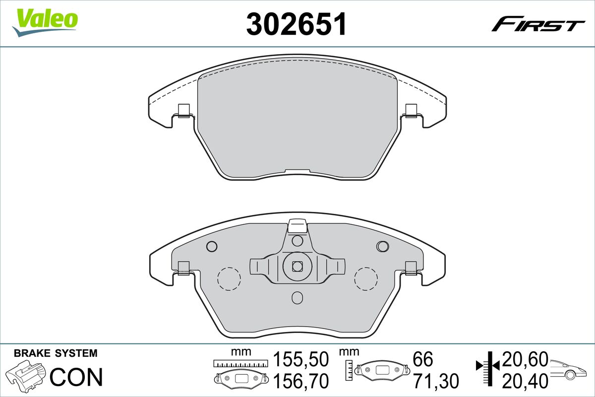 Set placute frana,frana disc 302651 VALEO